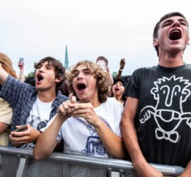 Fans enjoy Pitchfork Music Festival in Chicago on July 22, 2023.