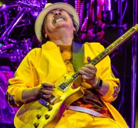 Santana performs at Credit Union 1 Amphitheatre in Tinley Park on June 29, 2024.